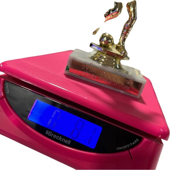 white and gold kicking ball boy soccer Trophy - Picture 7 of 7